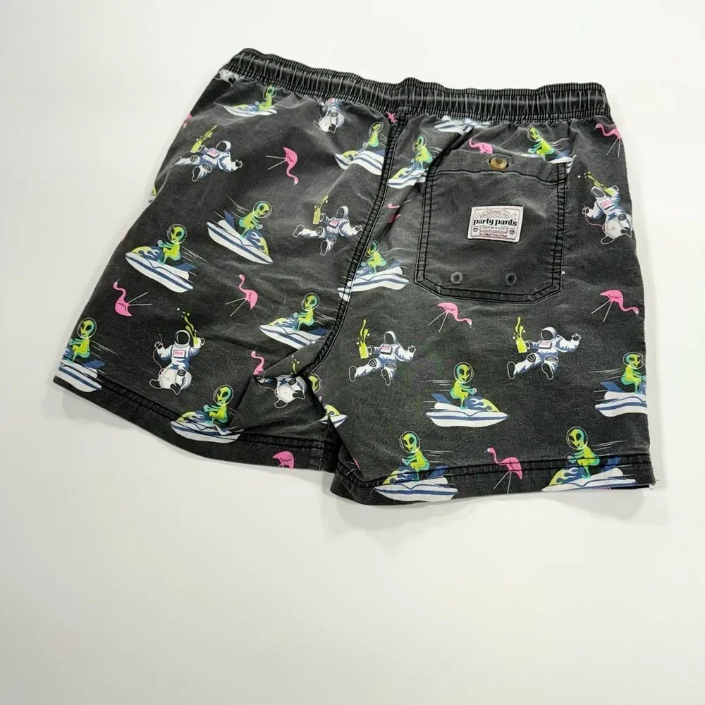 Party Pants Alien Print Swim Shorts Medium - Picture 7 of 13